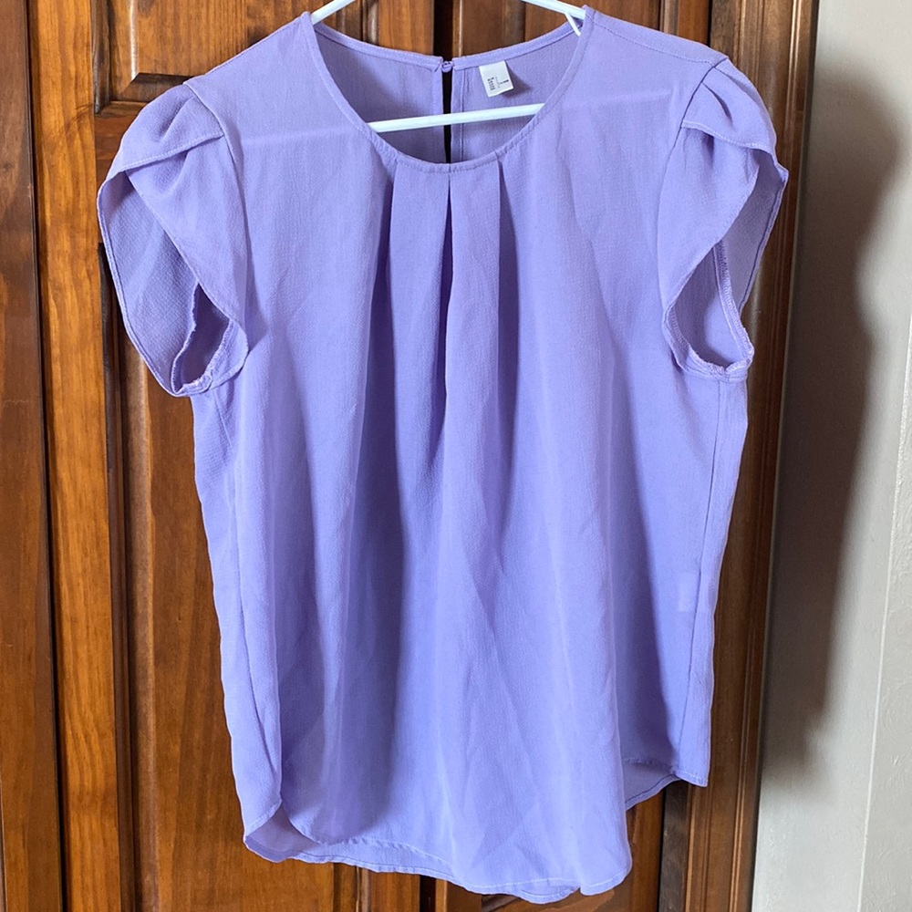 Purple Chiffon Blouse